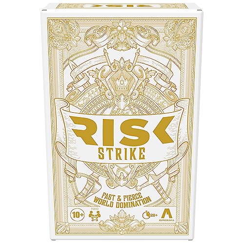 Hasbro Gaming Risk Strike Cards and Dice Game for Adults, Teens, and Kids Ages 10+, Quick-Playing Strategy Card Game for 2-5 Players, 20 Min. Average, Family Games