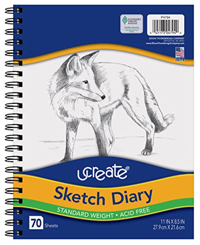 UCreate Sketch Diary, 11' x 8-1/2', 70 Sheets
