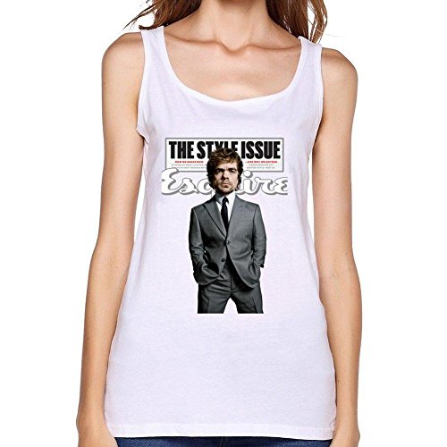 SAMMA Women's Peter Dinklage O Neck Tank Top T White