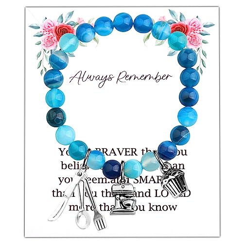 WSNANG Baker Bracelet Bake Lover Gift Culinary Student Graduation Gift for Her Baking Jewelry Chef Baker Gifts (baker br