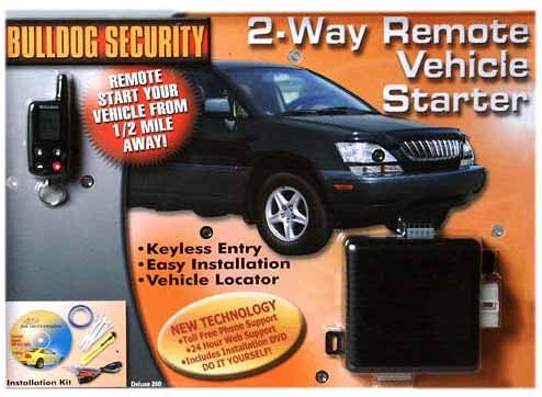 Bulldog Security 2 Way Remote Vehicle Starter Kit 1/2 Mile Range with LCD Remote