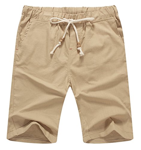NITAGUT Summer Chino Shorts Regular Fit Shorts (M, 02Khaki)