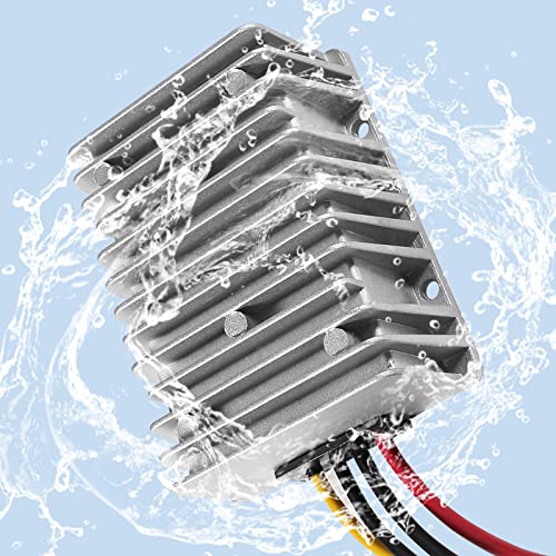 DIANN DC Voltage Reducer Converter DC 8V/40V to 13.8V 15A Automatic Step Down Up Voltage Regulator Power Converter Waterproof Module Transformer for Golf Cart Club Car