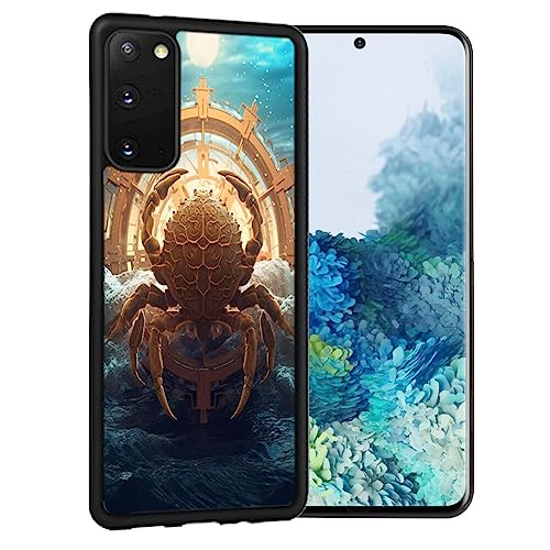 Xioolia Case Suitable for Samsung Galaxy S20 Cancer Designer Art27 Design Pattern Soft Black TPU Rubber and PC Anti-Slip Full Body Protective Phone Case