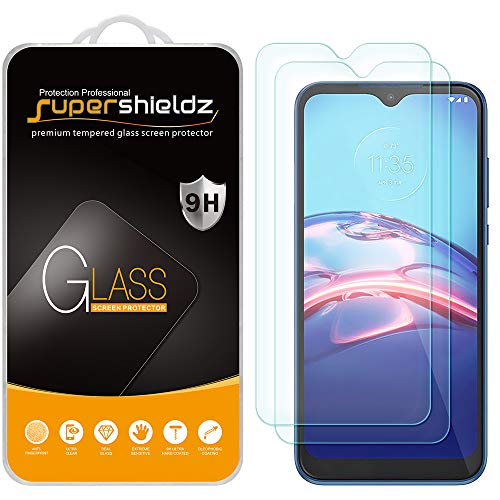 Supershieldz (2 Pack) Designed for Motorola Moto E (2020) Tempered Glass Screen Protector, Anti Scratch, Bubble Free