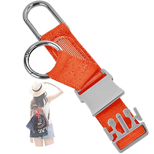 ZINZ Elastic Jacket Gripper Travel Strap with D-Ring Hooks and Buckle, Suitcase Straps Belts Travel Accessories, Makes Your Hands Free,Orange