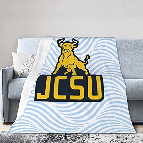 Johnson C Smith University Logo Fleece Blanket, Very Soft Microfiber Flannel Blanket for Couch Warm and Cozy for All Seasons