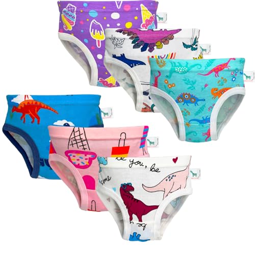 zebricolo, girls underwear,100% cotton, toddler girl underwear, 2024New, soft and breathable,2-3Y（6pcs Random pattern）