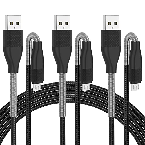 FGUIME 3 Pack 10ft Long Micro USB Charger Cable, High Speed 2.0 USB A Male to Micro USB Nylon Braided Cable for Android Phone Charger Cable and Power Bank