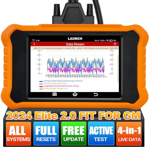 2024 LAUNCH X431 Elite 2.0 PRO fit for GM Bi-Directional Scan Tool, All Reset Full System Diagnostic Scanner, AUTOVIN, Full OBD2 Code Reader fit for Buick/Chevrolet/Cadillac/GMC, Lifetime Free Update