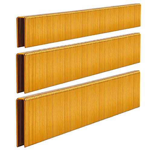 SimCos 18 Gauge 1/4' Narrow Crown Staples (1', 3/4', 1/2'), Galvanized 1200 Counts for Pneumatic or Electric Stapler,Assorted Project Pack