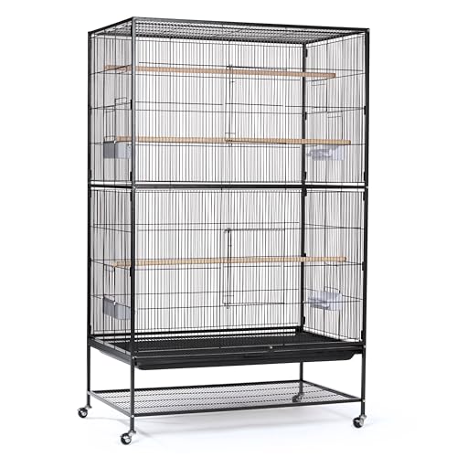 Prevue Hendryx F050 Pet Products Wrought Iron Flight Cage, X-Large, Hammertone Black