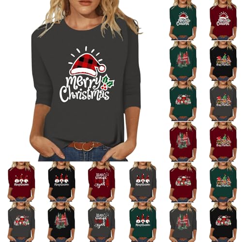 YFJRBR prime deals of the day today only Ugly Christmas Sweater Sweatshirt For Women Long Sleeve Casual Shrits Fall Winter Y2K Clothes Loose Fit Tops Blouse lightning deals of today prime by hour