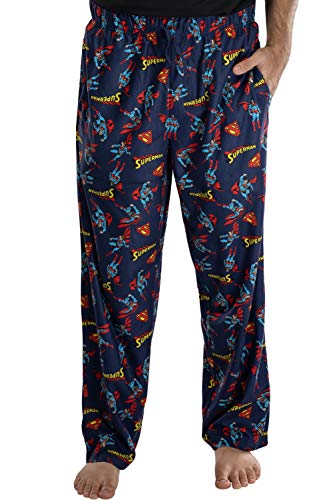 DC Comics Mens Superman All Over Print Loungewear Pajama Pants (X-Large)