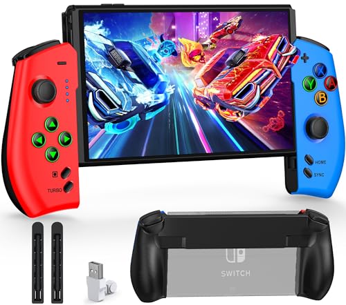 Wireless Switch Controller for Switch/OLED, Full Size Switch Controller with Buttons Lights, One-Piece-Joypad-Controller Replacement for Nintendo-Switch-Controller with Turbo, One Click Connection Fun