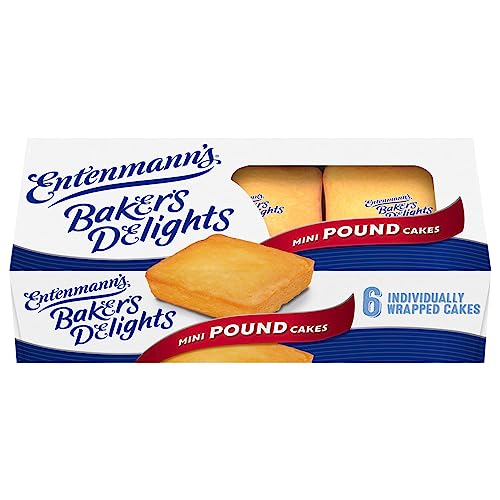 Entenmann's Minis Pound Cake, Perfect for On-The-Go Snacking, 6 Individually Wrapped Snack Cakes, 9.25 oz