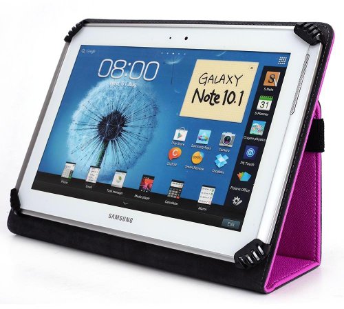 Visual Land Prestige Elite 7QS Tablet Case, UniGrip Edition - HOT Pink - by Cush Cases