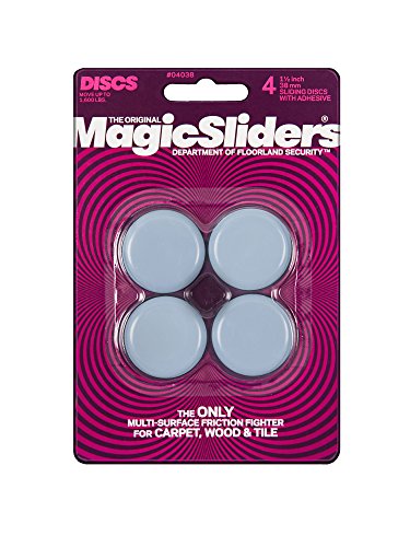 Magic Sliders 4038 Series 1-1/2' Sliding Disc, Gray, Pack of 4,Grey
