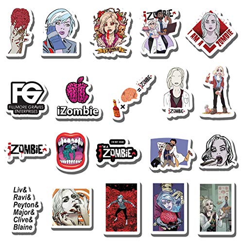 20 PCS Stickers Pack Izombie Aesthetic Vinyl Colorful Waterproof for Water Bottle Laptop Bumper Car Bike Luggage Guitar Skateboard