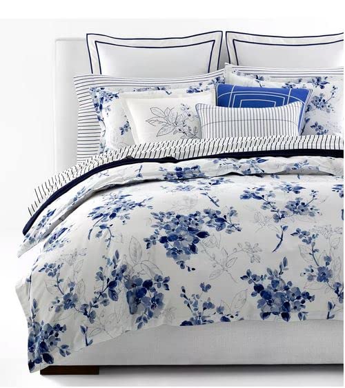 Lauren Ralph Lauren Sandra Blue Floral King 3 pc Comforter Set Shams
