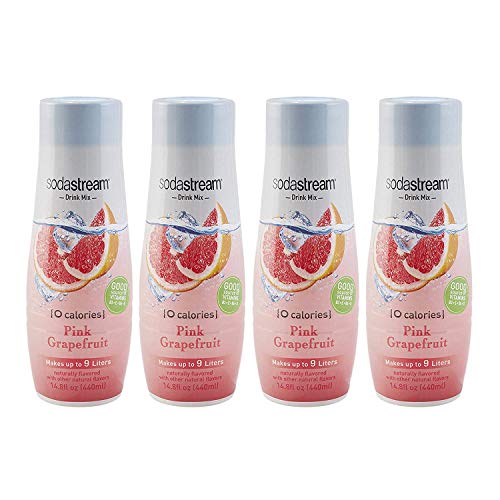 SodaStream Pink Grapefruit Liquid Zero Calorie, 14.8 Fl Oz (Pack of 4)