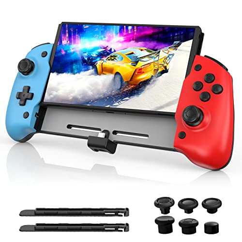 NexiGo Gripcon - Ergonomic and Enhanced Controller for Nintendo Switch/Switch OLED in Handheld Mode with 6-Axis Gyro, Mapping Function, Classic