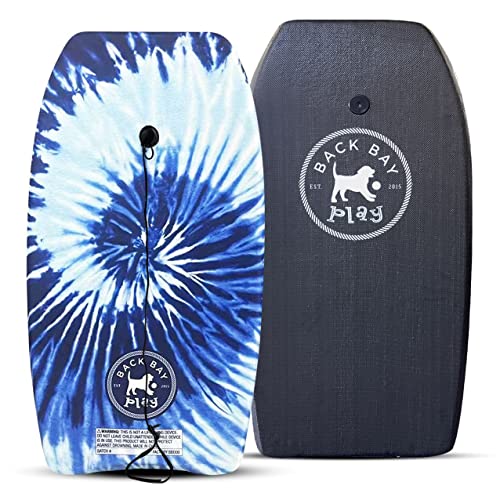 Back Bay Play 26' to 41' Body Boards - Lightweight EPS Core Boogie Boards for Beach - Bodyboard, Boogie Board for Beach Kids with Wrist Leash Surfing for Kids Age 5 and Up & Adults