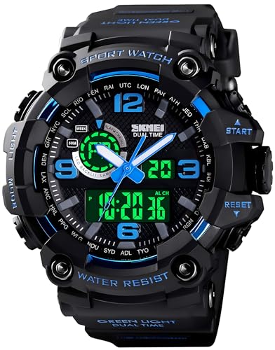 Gosasa Men's Watches Multi Function Military S-Shock Sports Watch LED Digital Waterproof Alarm Watches