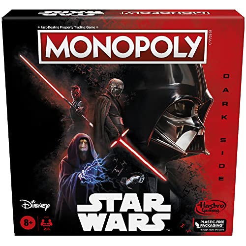 Hasbro Gaming Monopoly: Disney Star Wars Dark Side Edition Board Game for Families and Kids Ages 8+, Gift, Family Game Night
