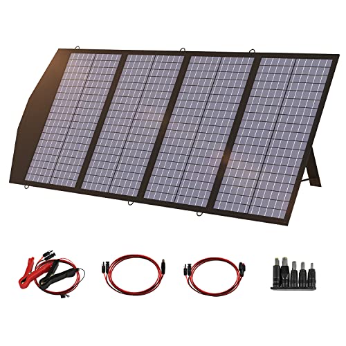ALLPOWERS SP029 140W Portable Solar Panel Charger for Laptop Cellphone, Waterproof IP65 Foldable Solar Panel with 5 Output, for Solar Generator, Power Bank, 12V Car Battery