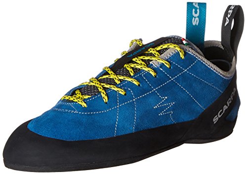 SCARPA Men's Helix Lace Rock Climbing Shoes for Trad and Sport Climbing - Hyper Blue - 10-10.5