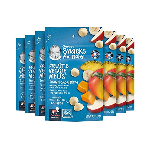 Gerber Snacks for Baby Fruit & Veggie Melts, Very Berry Blend, 1 Ounce (Pack of 7)