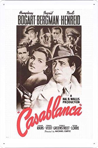 Studio B Laminated Casablanca Classic Movie Humphrey Bogart Poster Print 24x36 Inch