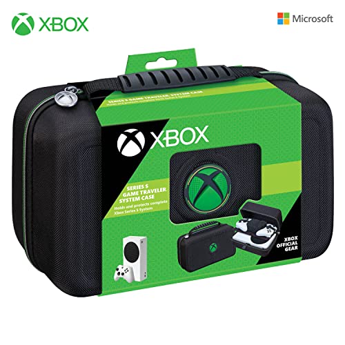 Game Traveler Xbox System S System Case - Licensed and Tested by Xbox, Hard Shell Ballistic Nylon Case, Securely Holds Your System S Console, 2 Controllers, with Mesh Pocket that Holds HDMI Cable, Power Cord and Seagate Storage Expansion Cards