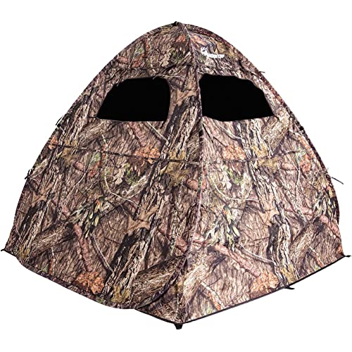 Ameristep Gunner Lightweight Durable 58' x 56' x 57' Compact Size 1-Person Capacity Portable Hunting Ground Blind - Mossy Oak Break-Up Country