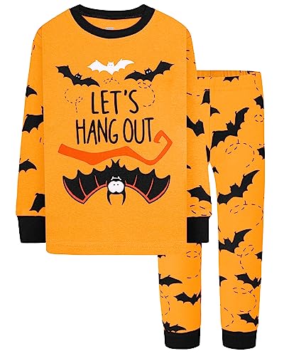 KOBERO Boys Halloween Pajamas Toddler Bat PJs Kids Jammies Two Piece 100% Organic Cotton Pj Sets Children Sleepwear Bats Clothes Size 2T Age 2 Years Old