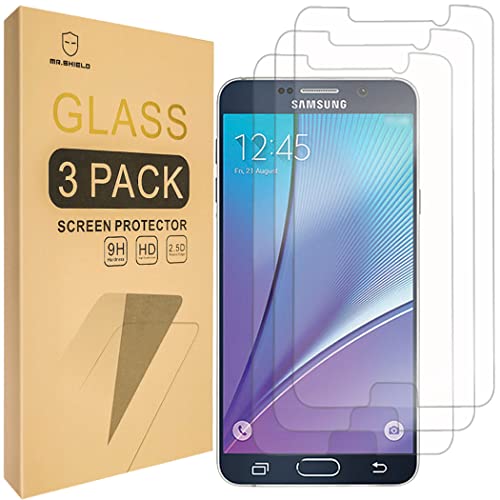 Mr.Shield [3-PACK] Designed For Samsung Galaxy Note 5 [Tempered Glass] Screen Protector with Lifetime Replacement
