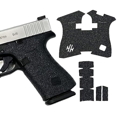 Handleitgrips Handgun Grip Tape Compatible with Glock 43x and Glock 48 - Black Textured Rubber Pistol Grip Tape, Easy Installation, Gun Parts & Accessories, Veteran Owned, Made in The USA