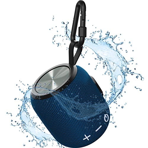 Sanag Portable Bluetooth Speaker, Bluetooth 5.0 Dual Pairing Wireless Mini Speaker, 360 HD Surround Sound & Rich Stereo Bass 24H Playtime IP67 Waterproof for Travel Outdoors Home and Party Blue