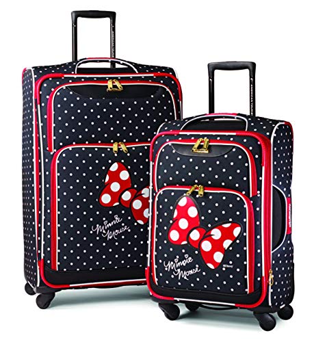 American Tourister Disney Softside Luggage with Spinner Wheels, Minnie Mouse Red Bow, 2-Piece Set (21/28)