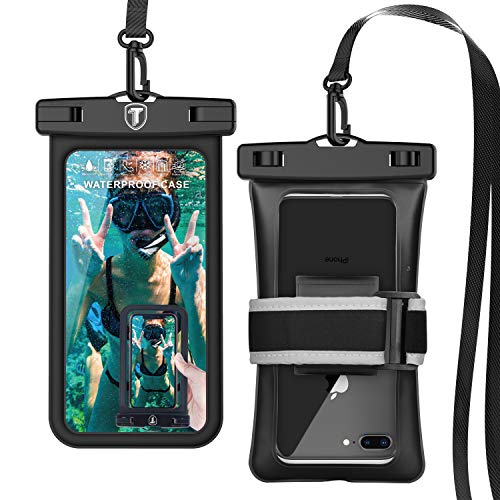 Takfox [Floating Waterproof Phone Pouch for Samsung Galaxy S24 Ultra S23 Plus S22+ S21 Note 20 Ultra A14 A03S A13 A23 A51 A71 A54 A15 5G iPhone 15 14 13 Pro Max XS XR Cell Phone Dry Bag Case-Black