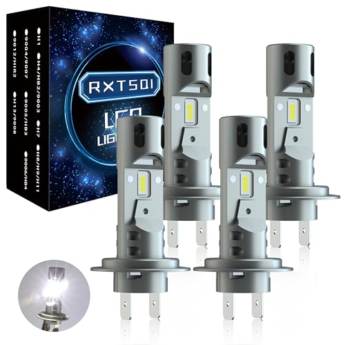 RXTSQI H7+H7 High&Low Bulbs Fit For 2014-2022 Ram ProMaster 1500 2500 3500,Upgraded Chips 6000K Cool White 27000LM 80W Halogen Upgrade Replacement Bulbs,All-in-One with Fan,IP68,4PCS