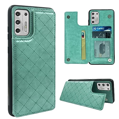 Furiet Phone Case for Moto G Stylus 2021 4G Wallet Cover with Card Holder Cell Slim Mobile Slot Folio Purse Full Body Stand Rugged Cover for Motorola GStylus 6.8 Stylo XT2115DL XT2115-1 Women Green