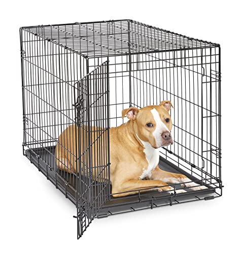 New World Newly Enhanced Single New World Dog Crate, Includes Leak-Proof Pan, Floor Protecting Feet, & New Patented Features, 36 Inch