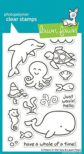 Lawn Fawn Clear Stamps 4'X6'-Critters In The Sea -LF311