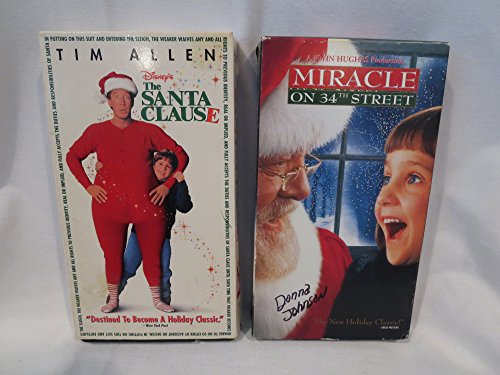 Lot of 2 Christmas VHS Video Tapes MIRACLE ON 34th STREET, THE SANTA CLAUSE