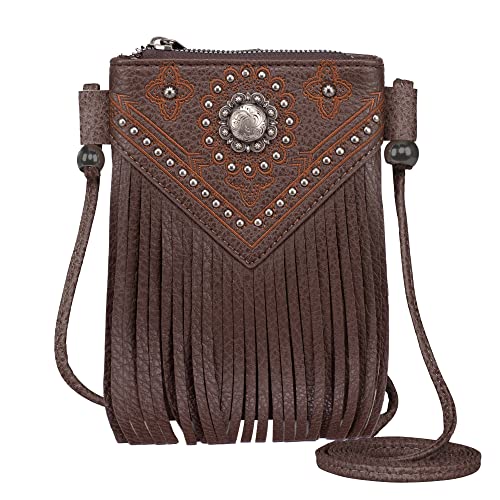 Montana West Leather Crossbody Cell Phone Purses for Women Western Crossbody Bag Wallet Pouch PH02-209CF