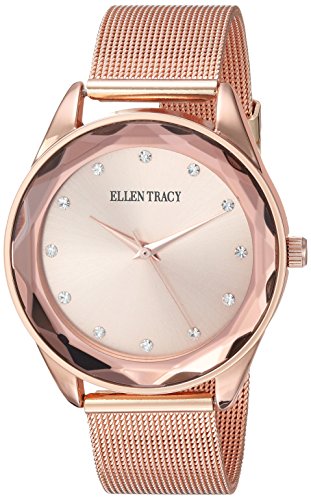 Ellen Tracy Women's Quartz Metal and Alloy Watch, Color:Rose Gold-Toned (Model: ET5180RG)