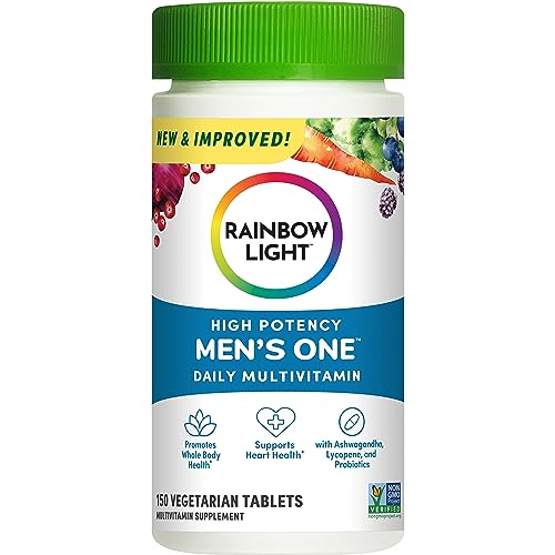 Rainbow Light Mens One High Potency Daily Multivitamin, Vegetarian, 150 ct., Package May Vary