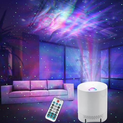 Galaxy Projector Star Projector, Northern Lights Projector with Remote Control, Adjustable Color, Brightness and Movement Speed, Night Light Projector for Adults, Bedroom, Living Room